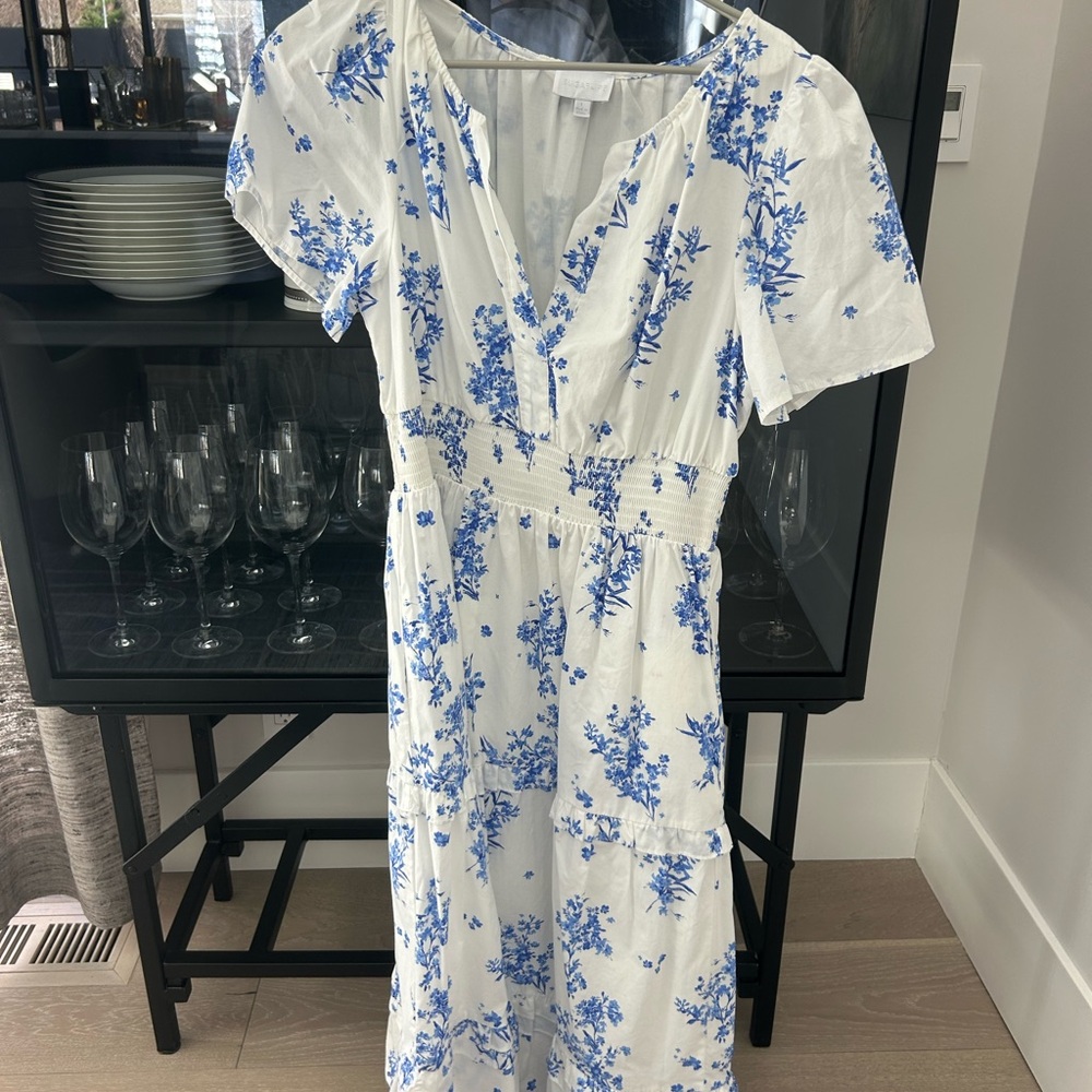 Floral Blue and White Women's Dress